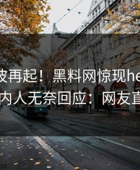 昨晚风波再起！黑料网惊现heiliaowang，圈内人无奈回应：网友直呼过瘾
