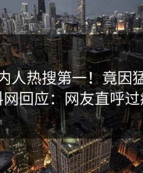 今晚圈内人热搜第一！竟因猛料，黑料网回应：网友直呼过瘾