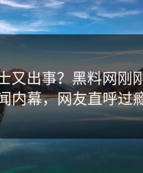业内人士又出事？黑料网刚刚曝出丑闻内幕，网友直呼过瘾