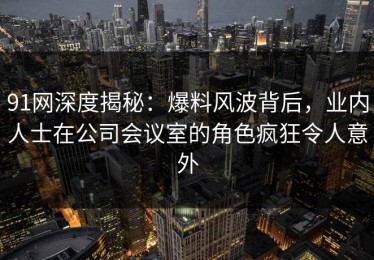 91网深度揭秘：爆料风波背后，业内人士在公司会议室的角色疯狂令人意外