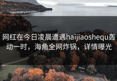网红在今日凌晨遭遇haijiaoshequ轰动一时，海角全网炸锅，详情曝光