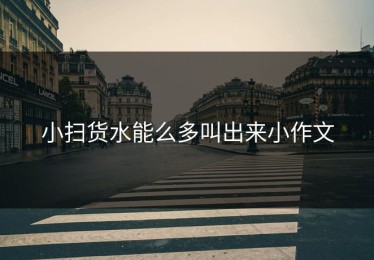 小扫货水能么多叫出来小作文