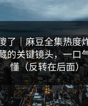 路人看傻了｜麻豆全集热度炸了｜最值得收藏的关键镜头，一口气看完才懂（反转在后面）