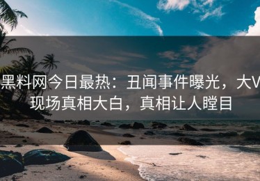 黑料网今日最热：丑闻事件曝光，大V现场真相大白，真相让人瞠目