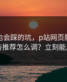 老用户也会踩的坑，p站网页版，通知与推荐怎么调？立刻能用